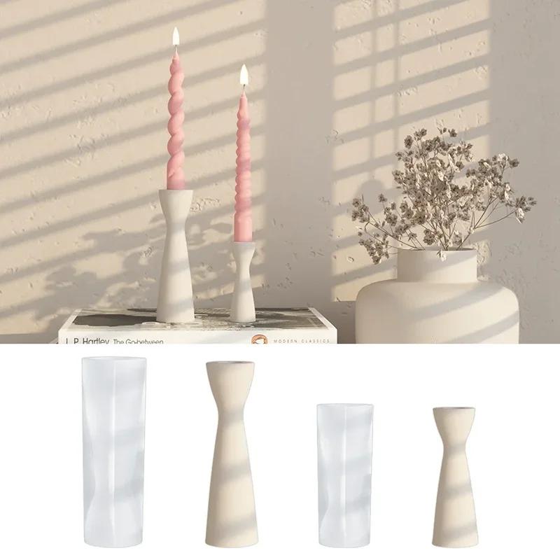 Candle Making Place - 新しいキャンドルホルダー シリコンキャンドル型 DIYキャンドル 石膏ベース オーナメント キャンドル作り型