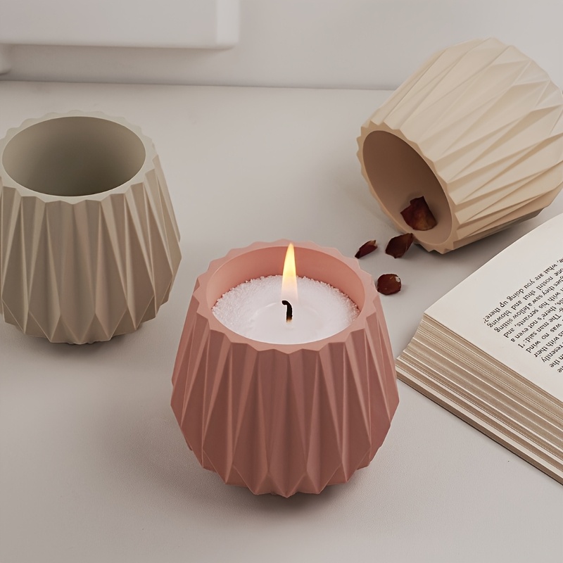 Candle Making Guide - カットサーフェスキャンドルカップシリコンモールド、DIY石膏コンクリート型収納ボックスシリコン樹脂モールド