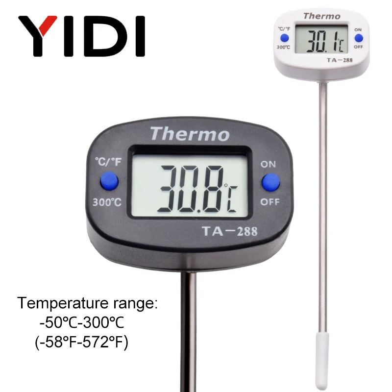 Candle Making Thermometer - TA288 液晶デジタル食品温度計バーベキュープローブ温度計オーブンミルク水油キッチン調理温度テスターメーターモニター