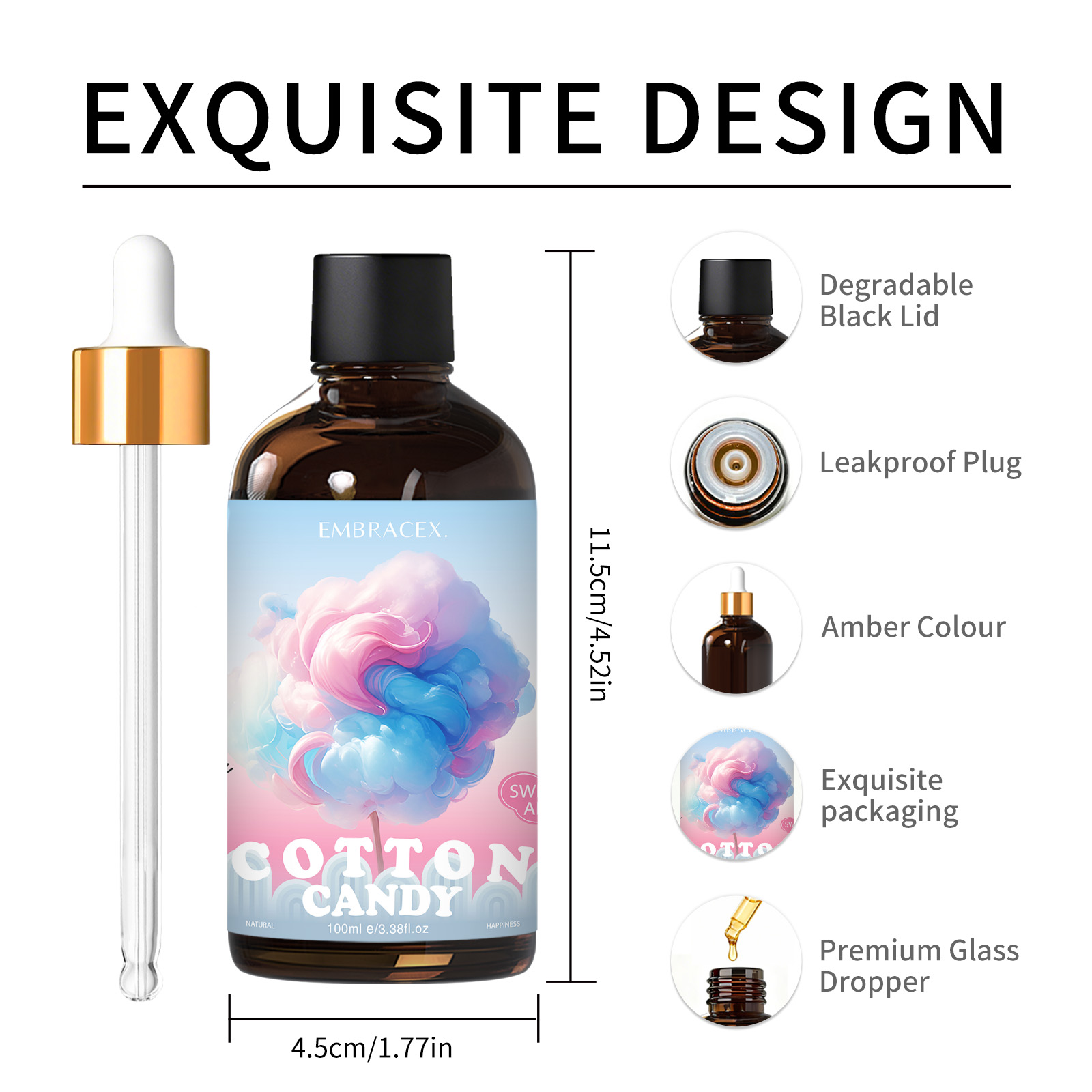 100ml 綿菓子エッセンシャルオイルディフューザーキャンド - Candle Making Raw Material のレビューと価格