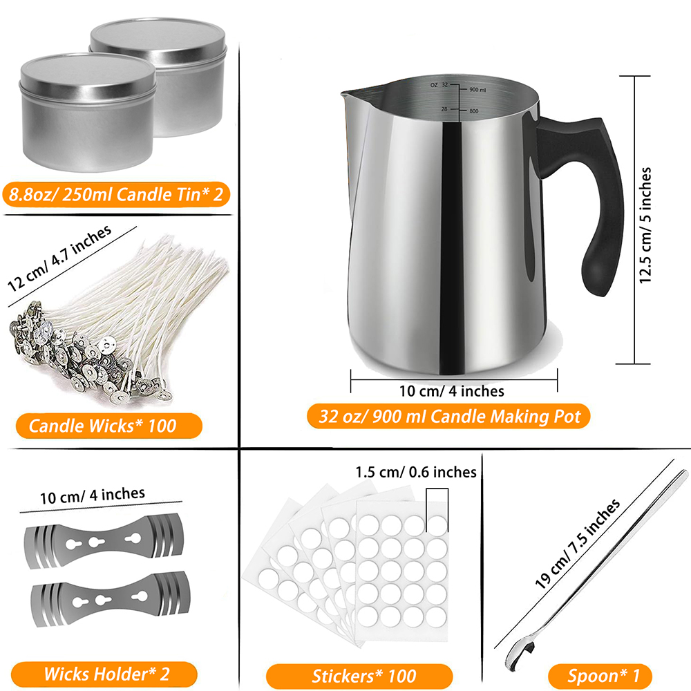 キャンドル作りスターターキット用品、キャンドル作り注ぐポット - Candle Making Thermometer のレビューと価格