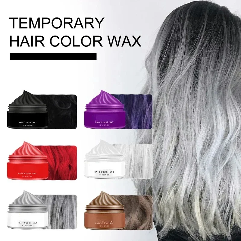 一時的な染料ヘアワックス白髪カラフルな髪泥ナチュラルカラー使 - Candle Dye Chip のレビューと価格