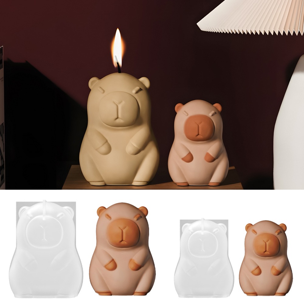 立ちカピバラ香りキャンドルシリコーン型 3D 動物樹脂石膏作 - Candle Making Video のレビューと価格