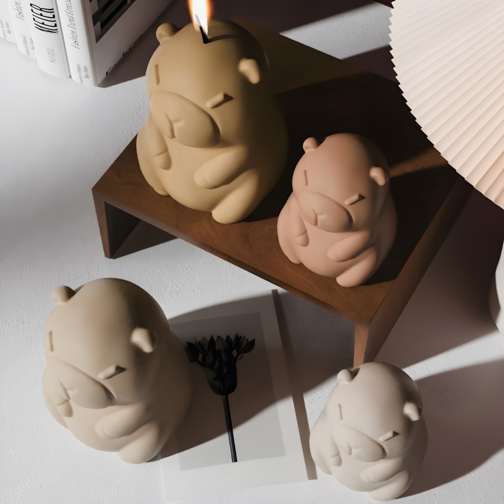 立ちカピバラ香りキャンドルシリコーン型 3D 動物樹脂石膏作 - Candle Making Video のレビューと価格