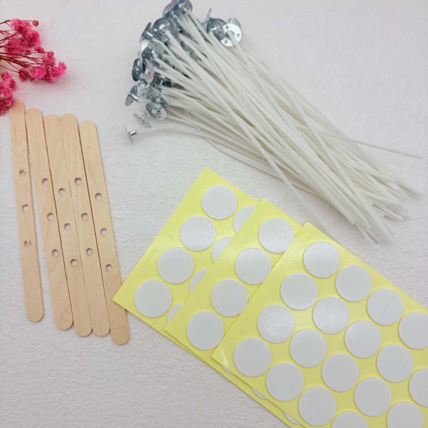 1セットのキャンドル作りDIYキット、無煙キャンドル、綿芯、 - Candle Making Video のレビューと価格