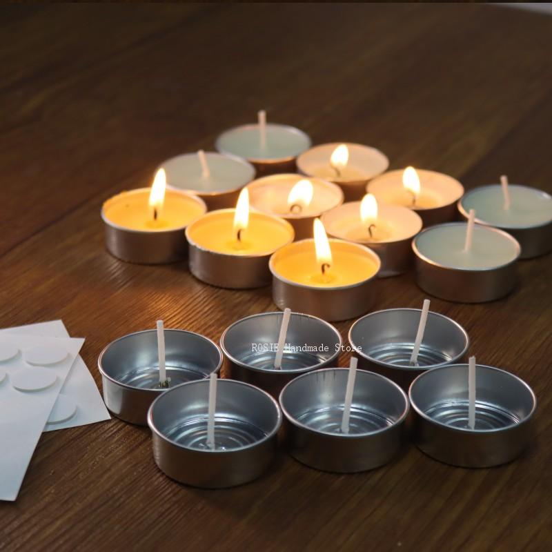 空のティーワックス丸型アルミボックス100ウィックステッカー - Candle Making Video のレビューと価格