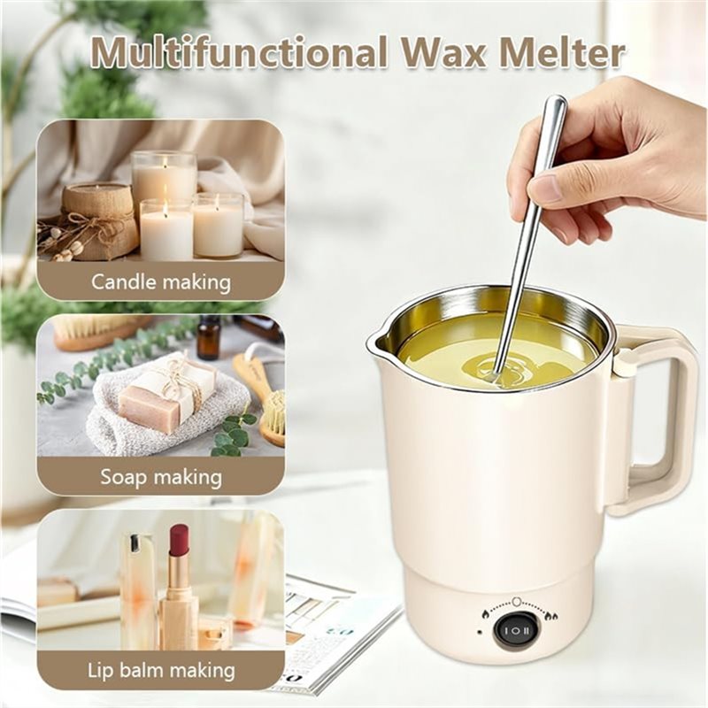 A47U 電気ワックス溶解ポットキット 温度計付き 800M - Candle Making Thermometer のレビューと価格