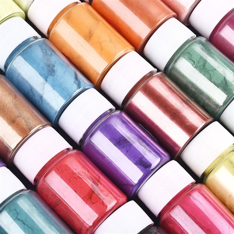 10 グラム/ボトル真珠光沢のある天然マイカミネラルパウダー - Candle Dye Chip のレビューと価格
