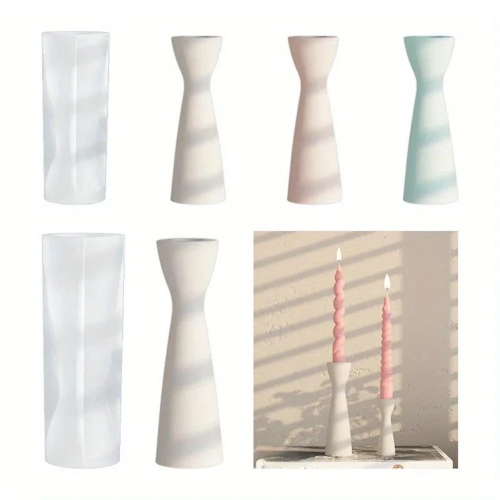 新しいキャンドルホルダーシリコンキャンドルモールドDIYキャ - Candle Making Place のレビューと価格
