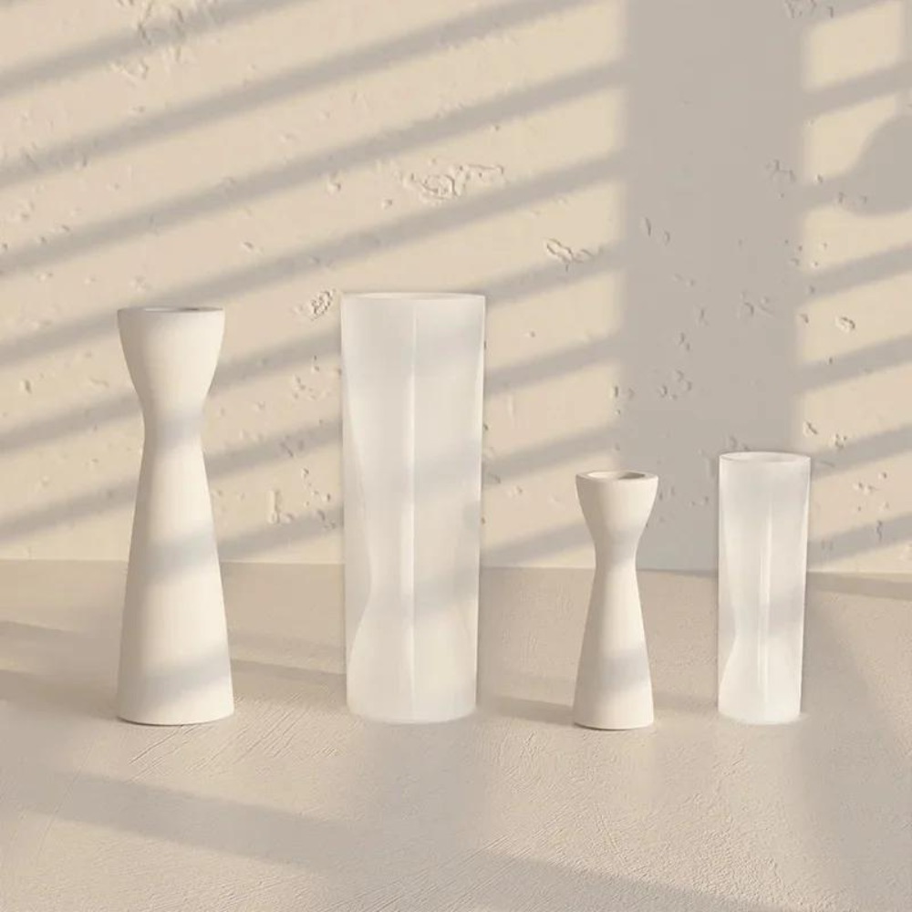 新しいキャンドルホルダーシリコンキャンドルモールドDIYキャ - Candle Making Place のレビューと価格