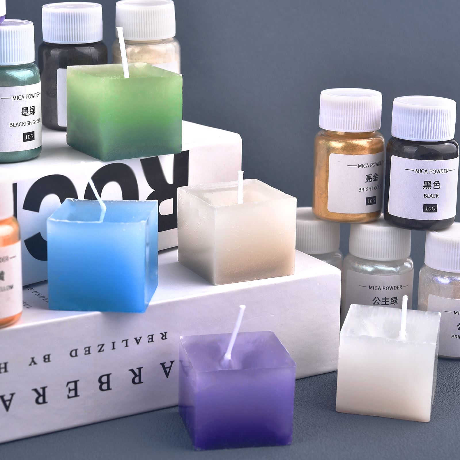 天然ミネラルパウダー,エポキシ樹脂,手作りジュエリー作り,キ - Candle Dye Chip のレビューと価格
