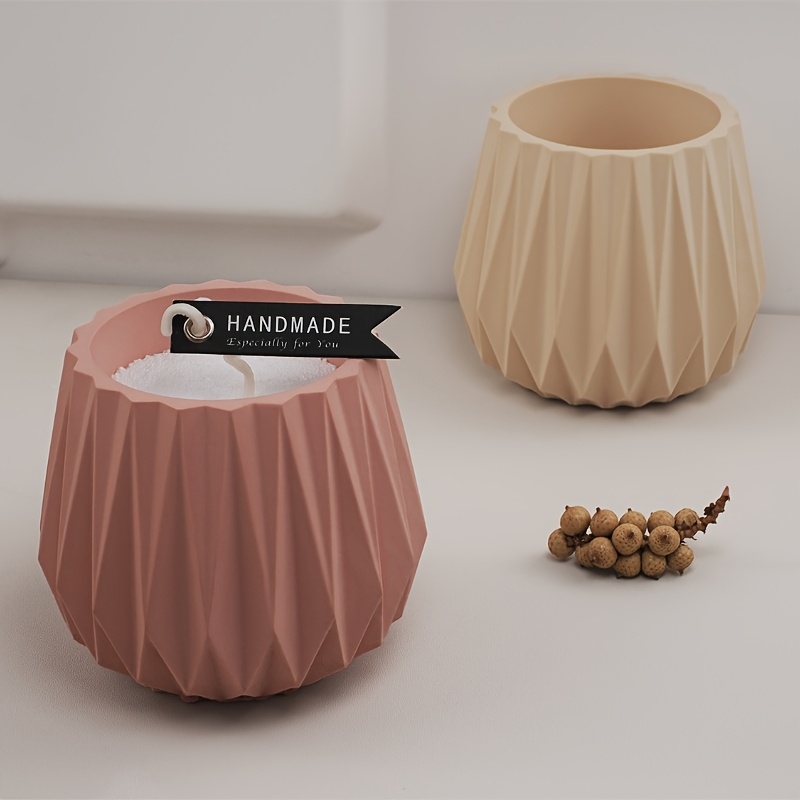 カットサーフェスキャンドルカップシリコンモールド、DIY石膏 - Candle Making Guide のレビューと価格